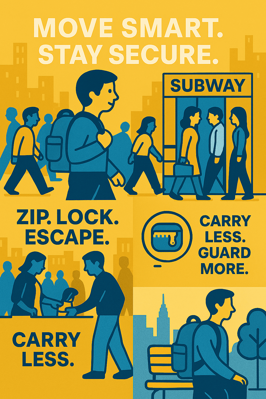 NYC solo traveler safety guide illustration